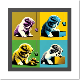 Scottfish Fold Pop Art - Cute Kitties Posters and Art